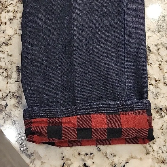 Eddie Bauer Women's Dark Blue Flannel Lined Jeans - Picture 7 of 7